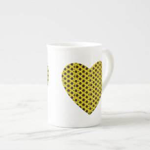 Tasse En Porcelaine Coeur de tournesol