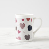 Tasse En Porcelaine Coeurs 3 (Droite)