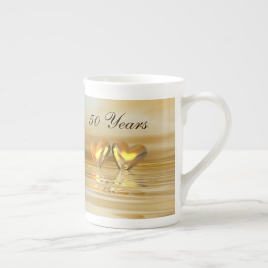 Tasse En Porcelaine Coeurs d'or (Droite)