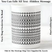 Tasse En Porcelaine Coffee Addict Message caché Amusante nouveauté 111