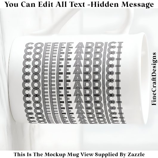 Tasse En Porcelaine Coffee Addict Message caché Amusante nouveauté 111