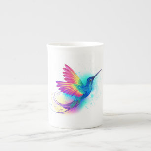 Tasse En Porcelaine Colibri arc-en-ciel exotique