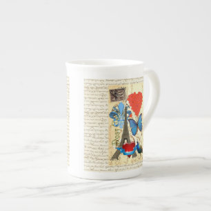 Tasse En Porcelaine Collage romantique Paris