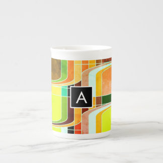 Tasse En Porcelaine Coloré Funky Retro Inspiré