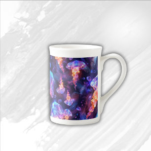 Tasse En Porcelaine Coloré Sous La Mer