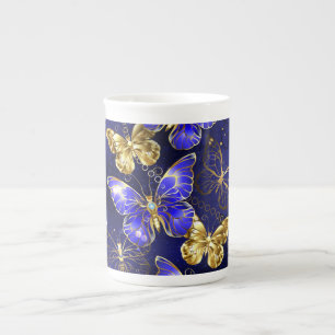 Tasse En Porcelaine Composition avec les papillons Sapphire