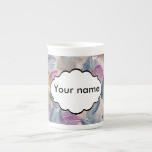Tasse En Porcelaine Conception abstraite des traits de brosse