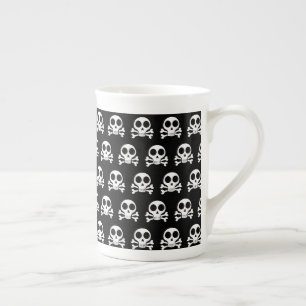 Tasse En Porcelaine Conception de crâne de pirate