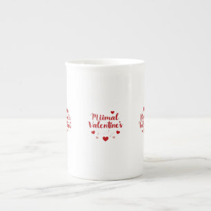 Tasse En Porcelaine Conception de typographie d'amour minimal pour la