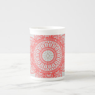Tasse En Porcelaine Conception d'inspiration indienne avec mandalas