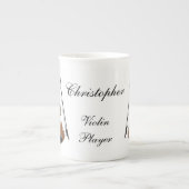 Tasse En Porcelaine Conception d'un violon d'os en Chine (Devant)