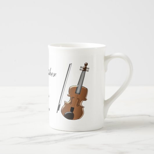 Tasse En Porcelaine Conception d'un violon d'os en Chine (Droite)