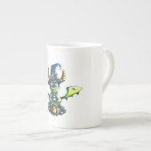 Tasse En Porcelaine Conception magique du dragon d'Halloween (Devant droit)