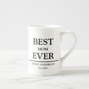 Tasse En Porcelaine Conception personnalisée simple Meilleure maman ja