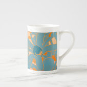 Tasse En Porcelaine Contemporary Leaf Design in Peach Label (Droite)
