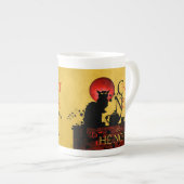 Tasse En Porcelaine Conversation Noir et Thé Noir, Thé Noir Chat (Devant droit)