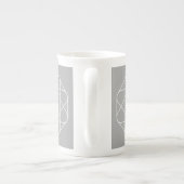 Tasse En Porcelaine Cool monogram, style vibe | Grey & White (Dos)