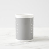 Tasse En Porcelaine Cool monogram, style vibe | Grey & White (Devant)
