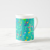 Tasse En Porcelaine Copie de notes musicales - turquoise, multi (Devant droit)