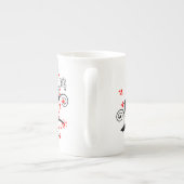 Tasse En Porcelaine Coq et arbre du Nouvel An chinois (Dos)