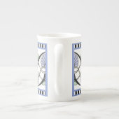 Tasse En Porcelaine Coquilles en pastel de Nouveau d'art, lis et (Dos)