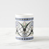 Tasse En Porcelaine Coquilles en pastel de Nouveau d'art, lis et (Devant)