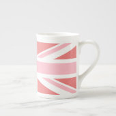 Tasse En Porcelaine Corail clair et Union Jack rose (Droite)