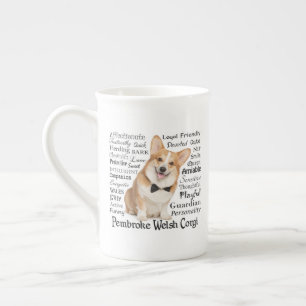 Tasse En Porcelaine Corgi Trits d'os Chine Musique