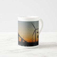 Coucher de soleil avec moulin à vent, relaxant dét