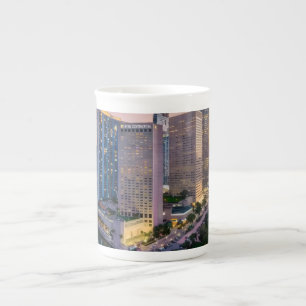 Tasse En Porcelaine Coucher de soleil sur la ligne d'horizon de Miami
