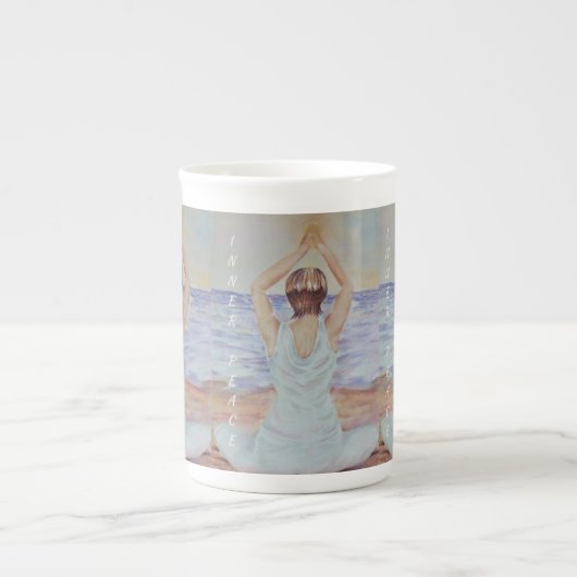 TASSE EN PORCELAINE COUPE DE PAIX INTÉRIEURE (Devant)
