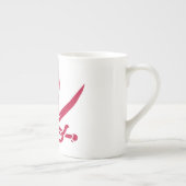 Tasse En Porcelaine Crâne et épées de Crimson Drapeau pirate de Calico (Droite)