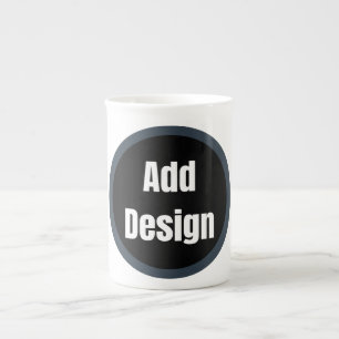 Tasse En Porcelaine Créez votre propre bleu gris foncé personnalisé
