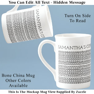 Tasse En Porcelaine Créez Votre Propre Long Message Caché 148BW Nouvea