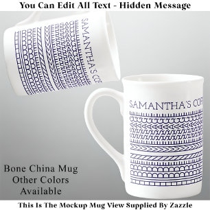 Tasse En Porcelaine Créez Votre Propre Message Caché Court 148BW Nouve