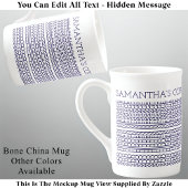 Tasse En Porcelaine Créez votre propre message long caché 148BW