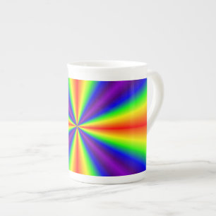 Tasse En Porcelaine Croix Arc-en-ciel