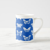 Tasse En Porcelaine Croquis papillon, bleu cobalt et blanc (Droite)