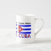 Tasse En Porcelaine Cuba Drapeau bleu clair Cubain Personnalisé (Droite)
