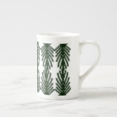 Tasse En Porcelaine Custom Forest Green Pine Tree Abstract Pattern (Droite)