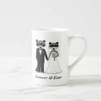Cute Raccoons Mariage mariée et chambre personnali