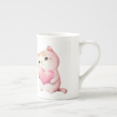 Tasse En Porcelaine Cute Valentines Kitten, amour chats (Droite)
