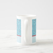 Tasse En Porcelaine Cyan Red Laisser neiger mignon Snowman Motif de fa (Dos)