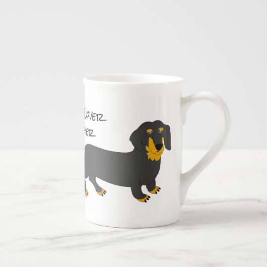 Tasse En Porcelaine Dachshund Design personnalisé (Droite)