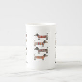 Tasse En Porcelaine Dachshund Sausage Chien Personnalisé (Devant)