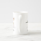 Tasse En Porcelaine Danseurs romantiques avec votre propre nom ou text (Dos)