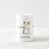 Tasse En Porcelaine Danseurs romantiques avec votre propre nom ou text (Devant)