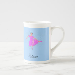 Tasse En Porcelaine Danseuse de ballet robe rose magenta Personnalisé