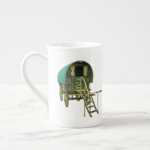 Tasse en porcelaine de caravane en os de chine tzi