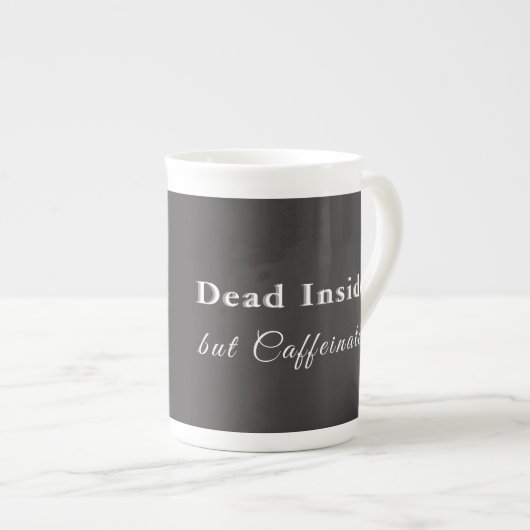 Tasse En Porcelaine Dead Inside But Caffeinated – Halloween Pillow (Devant droit)